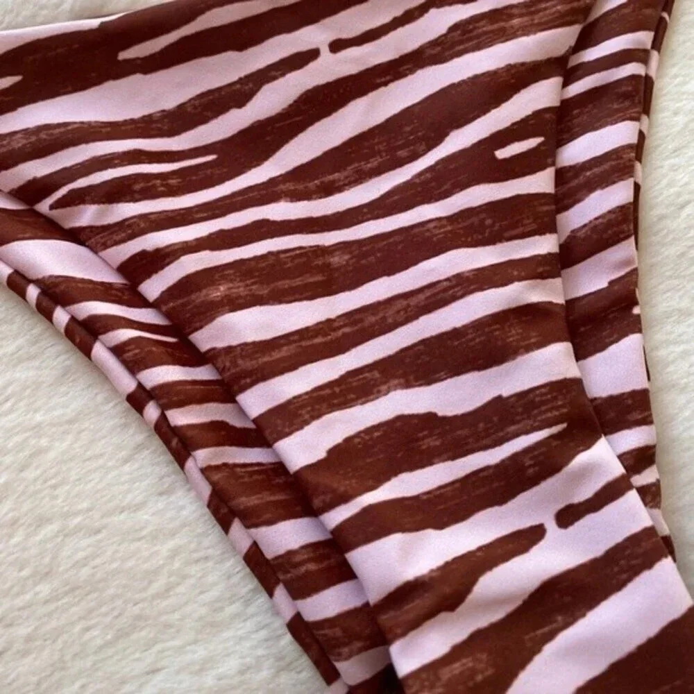NEW, SHEIN,‎ Striped Ring Link Bikini Bottom